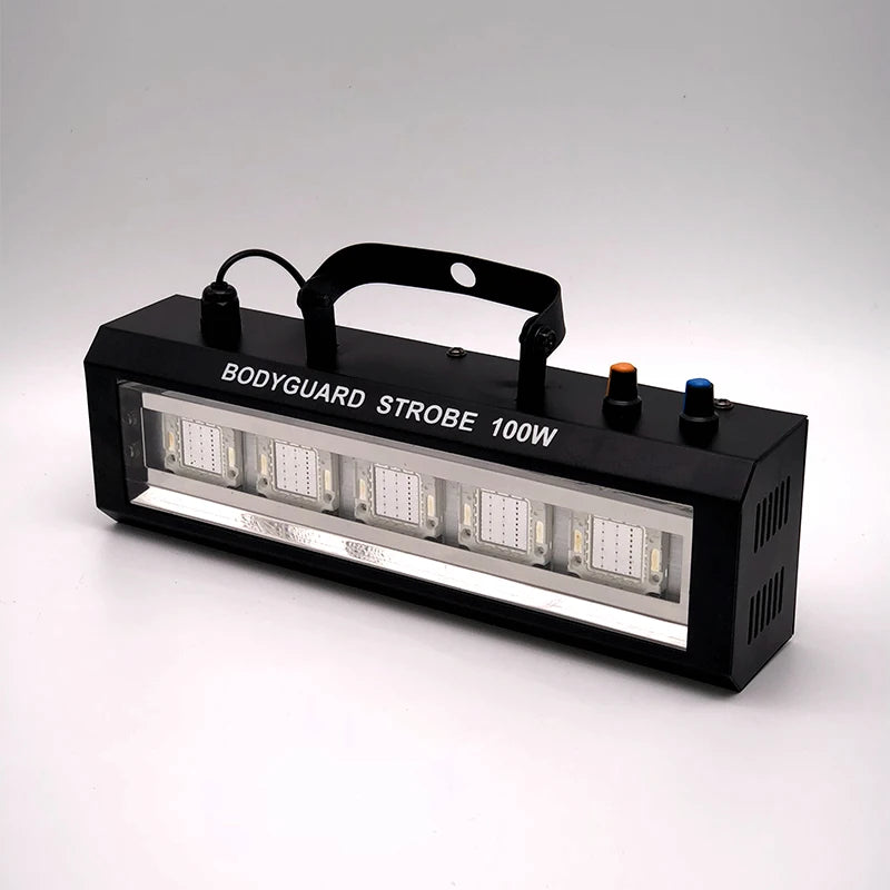 100W LED Strobe light Sound/Adjustable speed/Auto Control LED White Flash Light Disco Party Home Music Show Stage Projector