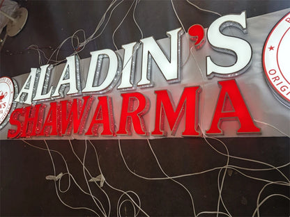 Custom Made Front Lit & Side Lit LED Channel Letters Signs Perforated Shop Signs Exterior Use