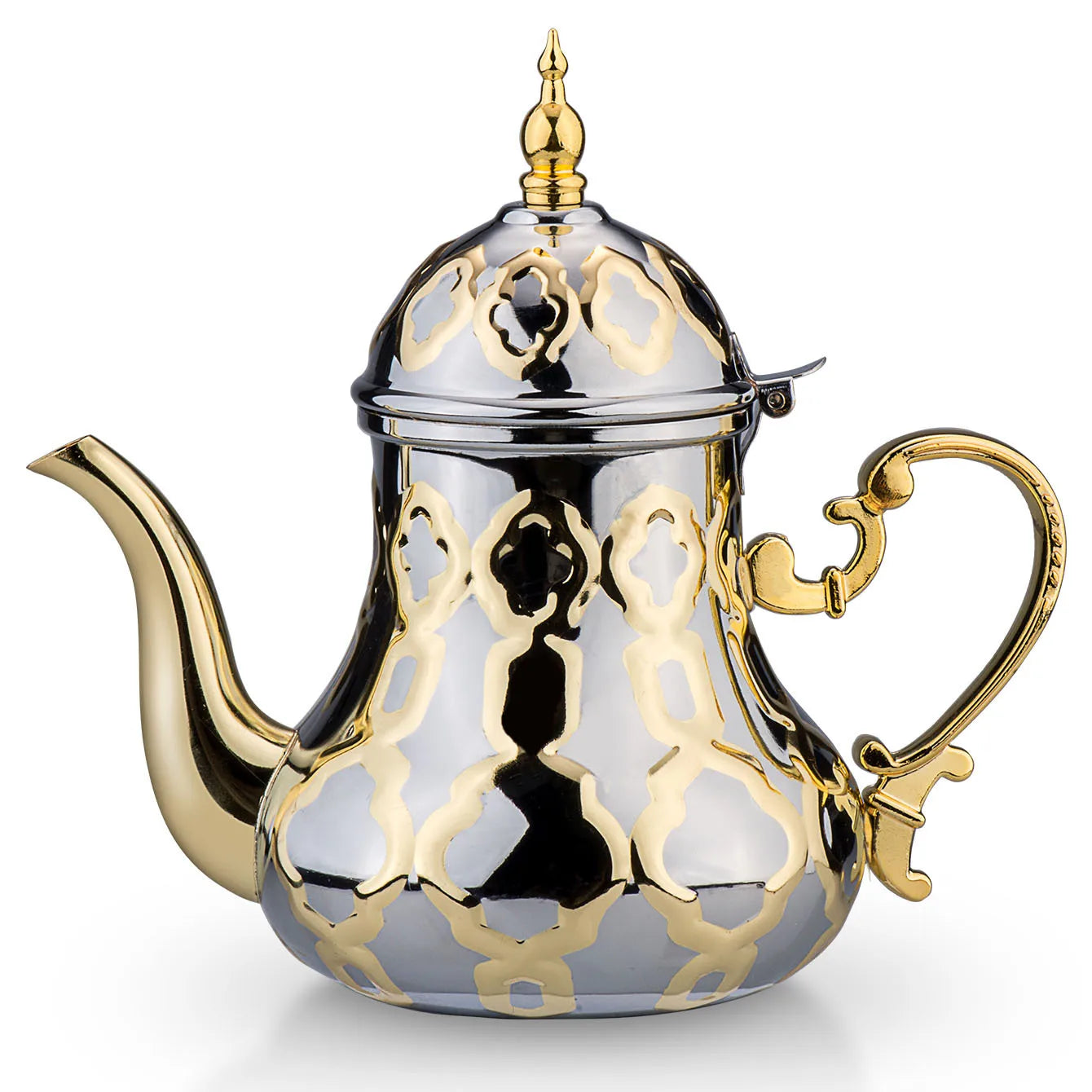 Moroccan Stainless Steel Teapot Gold Arabic Pot Moroccan Inox Teapot Middle East