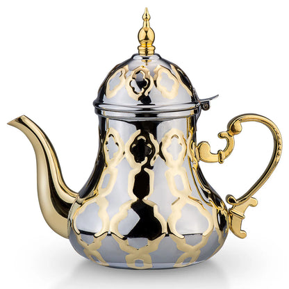 Moroccan Stainless Steel Teapot Gold Arabic Pot Moroccan Inox Teapot Middle East