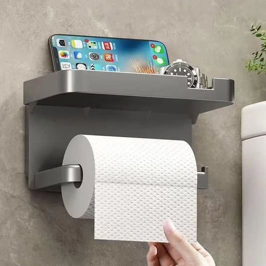 Toilet Storage Case Bathroom Tissue Box No-Drill Paper Rack Small Organizer Household Items Durable Stand Tissue Box Holder
