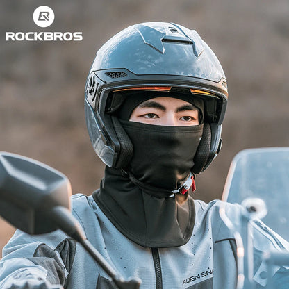 ROCKBROS Summer Ice Silk Cycling Mask Caps Outdoor Sun Protection Sports Motorcycle Cool Full Face Bicycle Mask Bike Scarf Mask