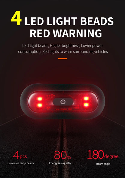 Moto Helmet light Luces Para Casco Bike Taillight Motorcycle Bicycle Helmet Safety Signal Warning Rear Lamp Waterproof LED Light