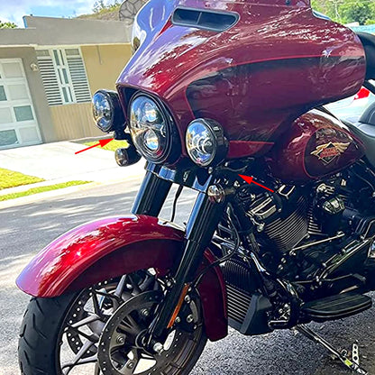 4.5'' LED Fog Lighting Passing Auxiliary Bracket for harley custom dynamics lights road king street glide Turn Signal