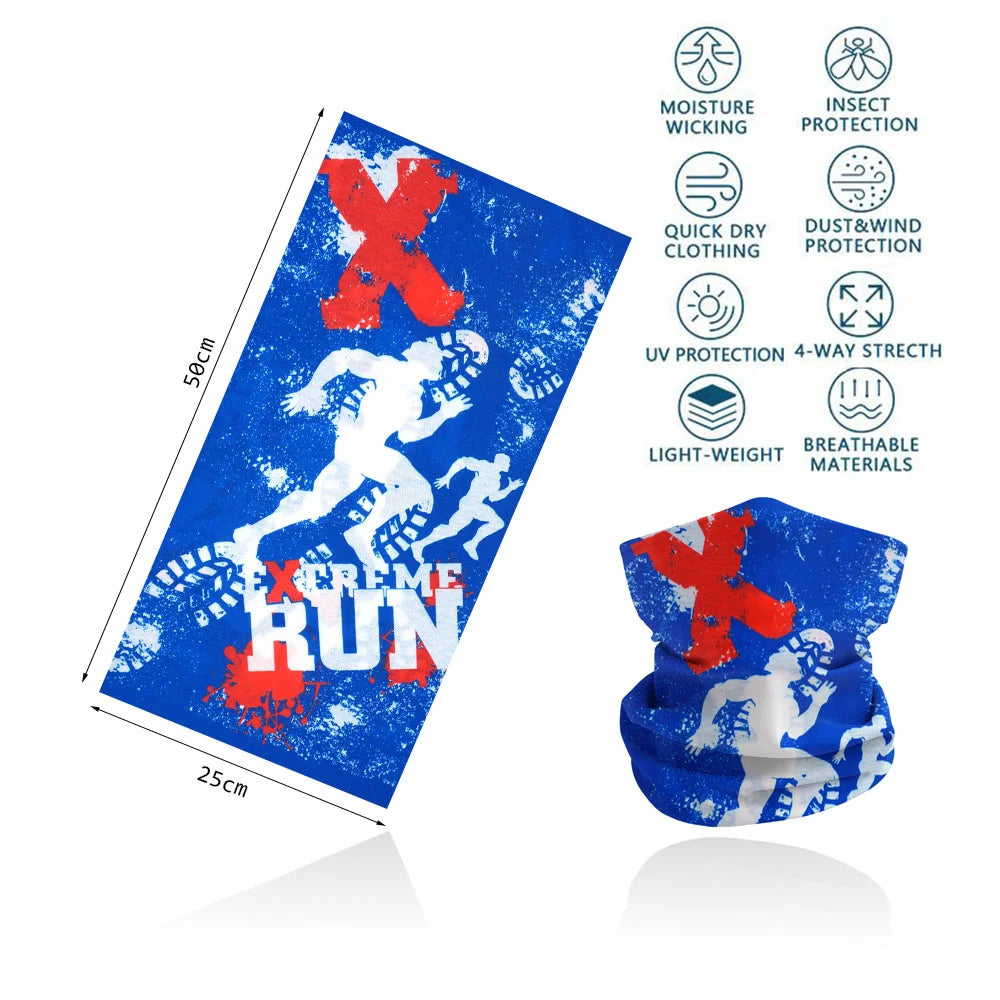 Motorcycling Running Outdoor Sports Face Bandanas Men Neck Warm Gaiter Women Headscarf UV Protection Seamless Tube Face Shield