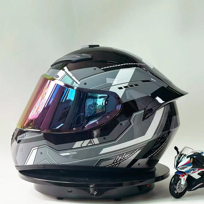 New Vintage Motorcycle Helmet Unisex Full Face Fog Proof Customizable Full Coverage Karting Helmet for Men And Women