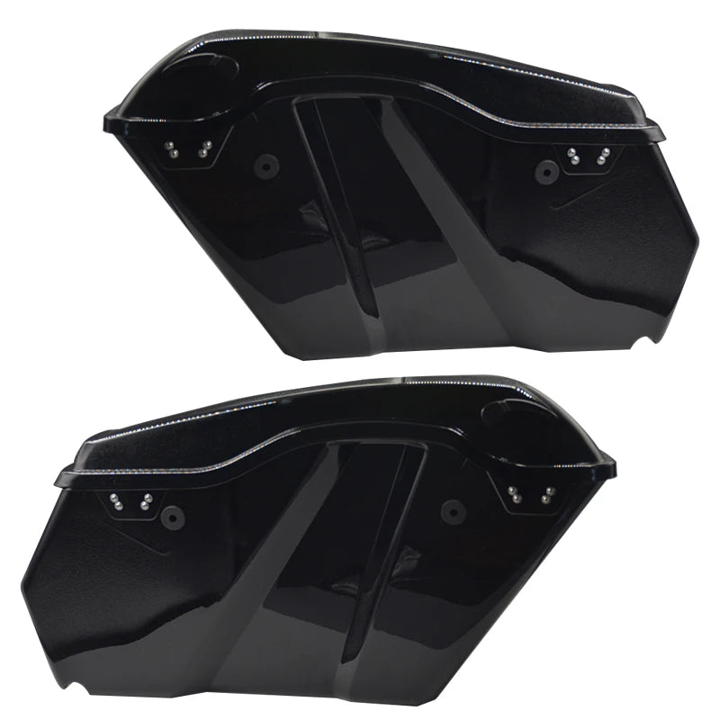 Motorcycle Hard Chopped Performance Saddlebag Bags&Carbon Fiber Latch Kit For Harley Touring Road King RG Street Glide 2014-2023