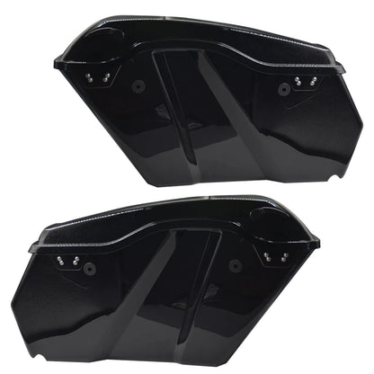Motorcycle Hard Chopped Performance Saddlebag Bags&Carbon Fiber Latch Kit For Harley Touring Road King RG Street Glide 2014-2023