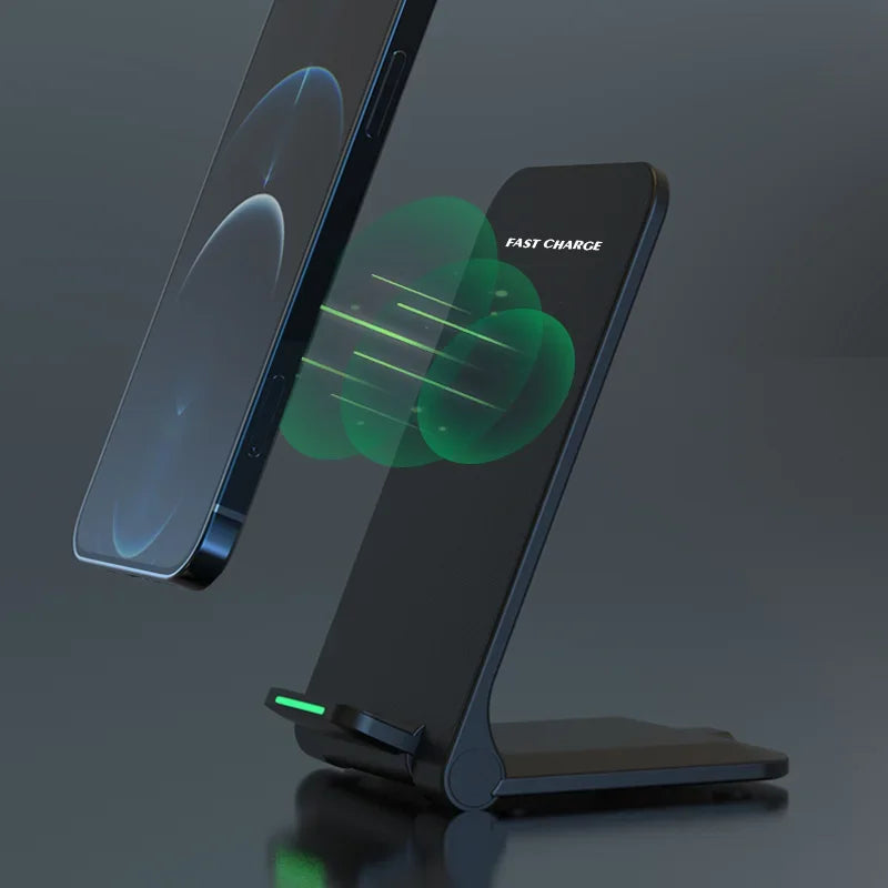 65W Wireless Charger Stand Pad For iPhone 15 14 13 12 11 Pro X XS Max XR 8 Samsung Xiaomi Induction Fast Charging Dock Station