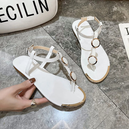 Women Sandals Summer Casual Roman Flat Sandals Flip Flops Open Toe Daily Sandals Women Luxury Designer Fashion Shoes for Women