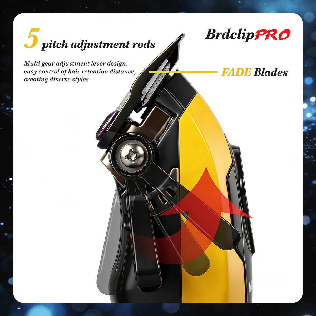 Professional BRDCLIP Barber Cordless Hair Clipper Kit DLC Ceramic Moving Blade Trimmer 75000RPM Grooming Tool Brushless Motor