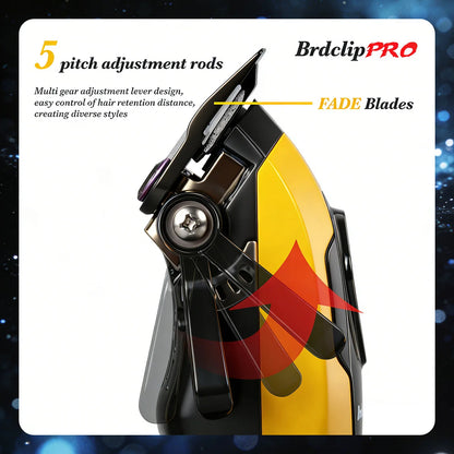 Professional BRDCLIP Barber Cordless Hair Clipper Kit DLC Ceramic Moving Blade Trimmer 75000RPM Grooming Tool Brushless Motor