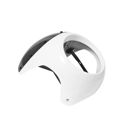 Motorcycle Red/White Front Headlight Fairing Windshield For Cafe Racer Honda Universal 7inch/16.5~18cm Retro Headlamp Windscreen