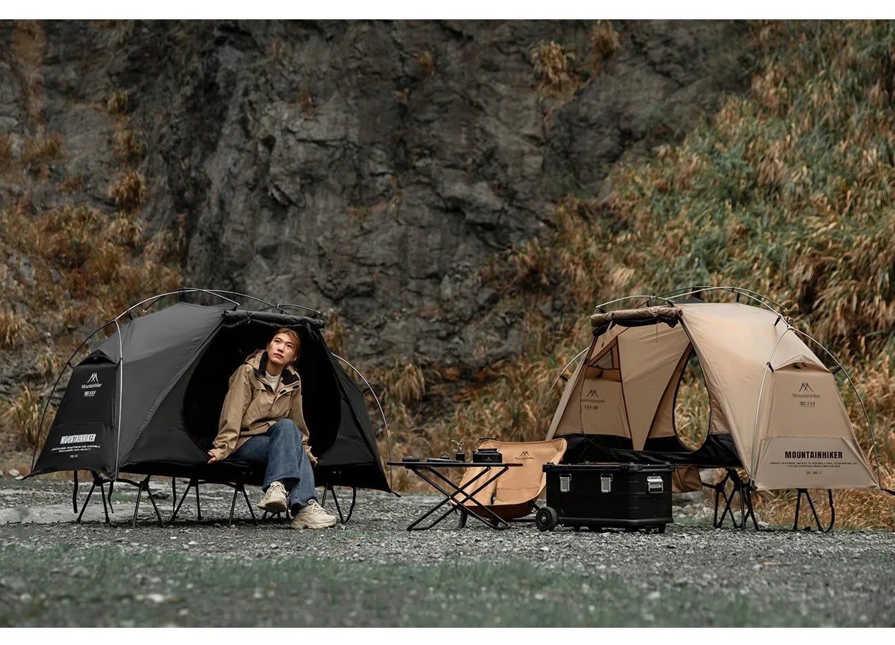 MOUNTAINHIKER Nwe Single Camp Bed Tent Outdoor Waterproof Rainproof Multi-purpose Leisure Camping Tent for Hiking And Travel
