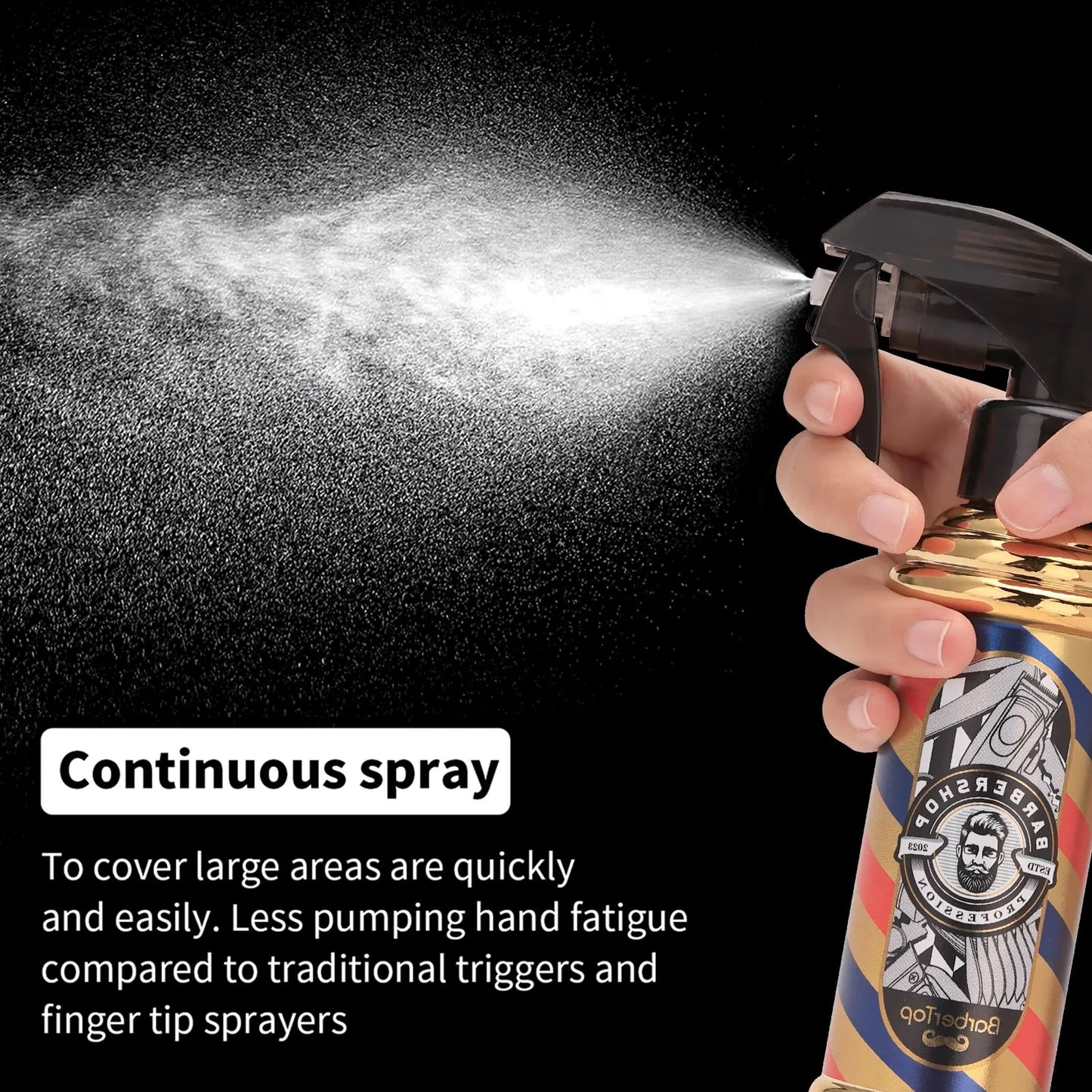 Retro Hairdressing Spray Bottle Refillable Bottles Continuous Mist Watering Can Portable Salon Barber Water Sprayer