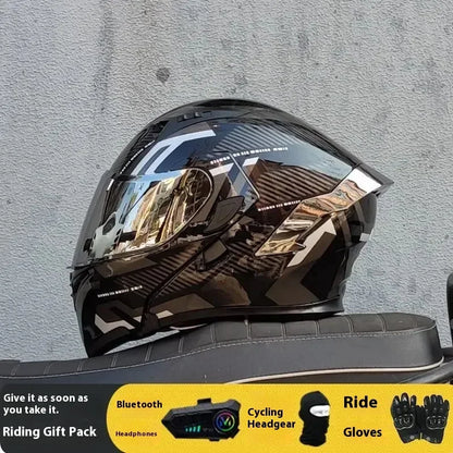 Motorcycle Helmet Full Face Racing Motorbike Helmet with Double Sun Visor Women Man Flip Up Moto Helmets Capacete De Moto