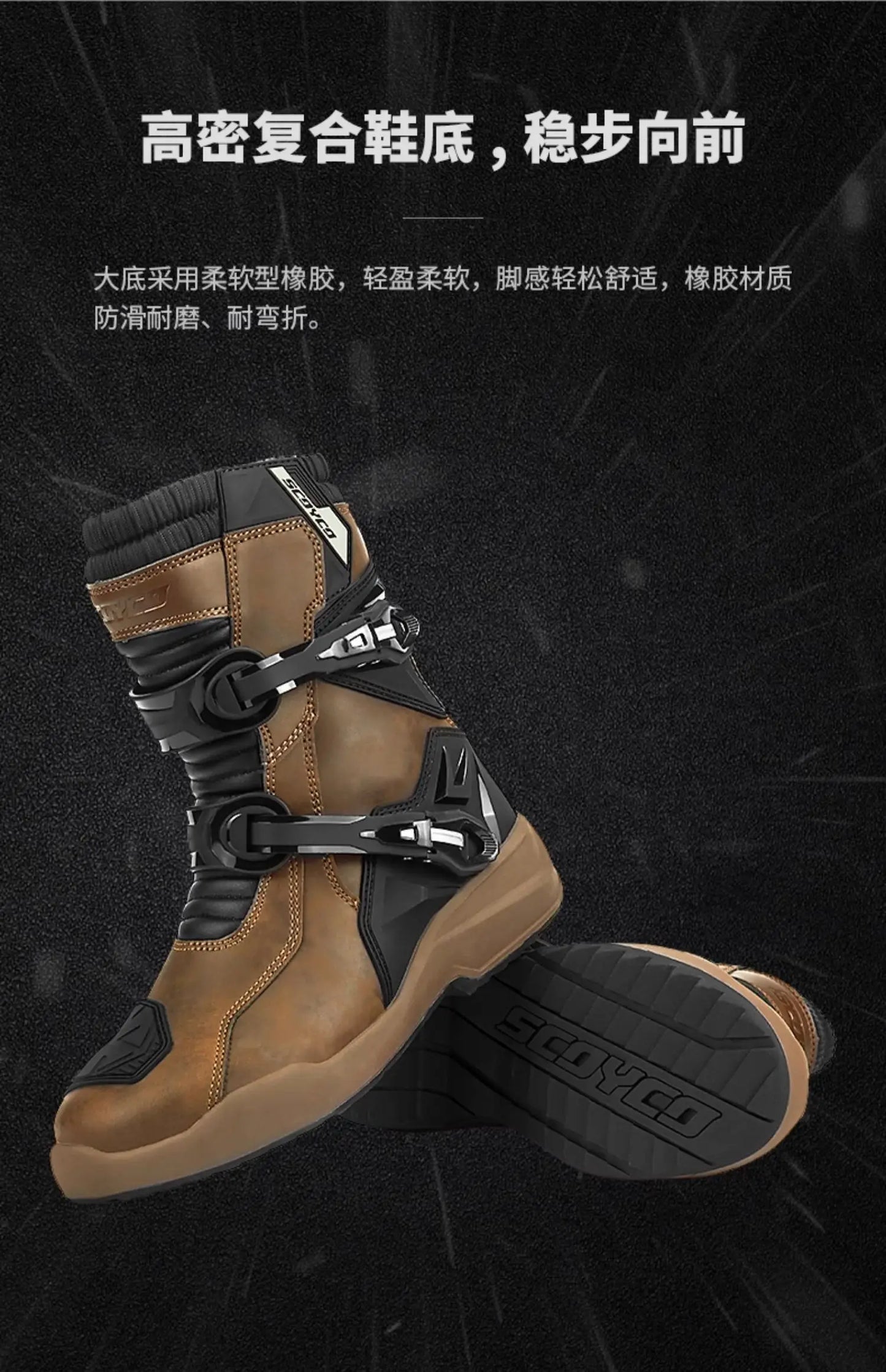 Retro Motorcycle Boots Cowhide Waterproof Mid-Calf Long riding Boots Men Women Riding Motocross Bota Motorbike Motocross Shoes
