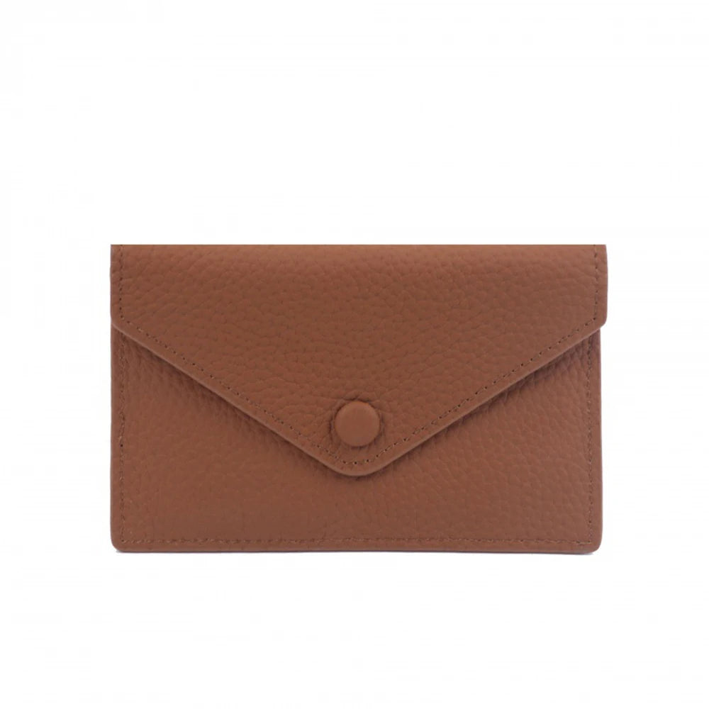 Customized letters, genuine cowhide leather, women's ultra-thin card wallet, women's short envelope, women's wallet