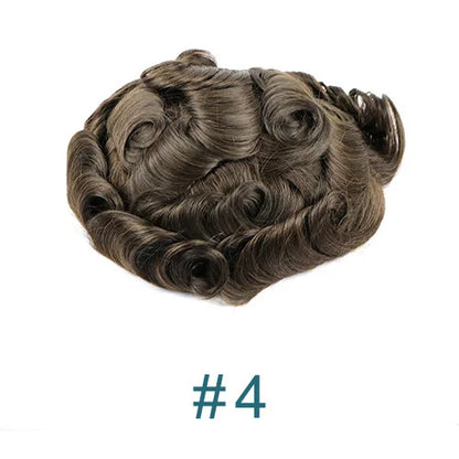 Grey Man Human Hair Wigs Replacement Natural Hairline Full Injection PU Base Prosthesis Capillary 1B40 1B80 Old Man Hairpieces