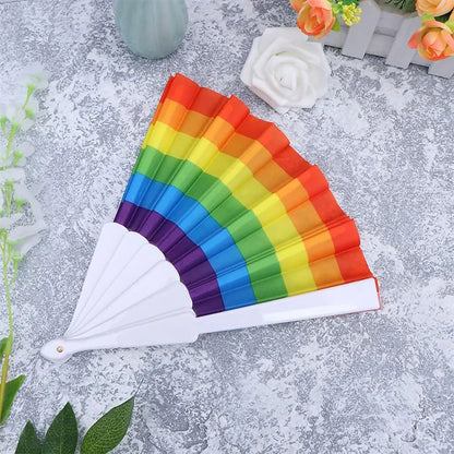 6/12/20/60pcs Vivid Rainbow Portable Folding Fans for LGBT Pride Party Music Fest Dance Wedding Favors for Guests