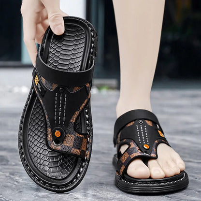 Men's high-quality beach shoes summer outdoor casual flip-flops sandals soft-sole non-slip comfort fashion dual-purpose slippers