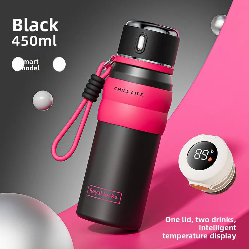 Dopamine all steel insulated cup 316 stainless steel high aesthetic water cup intelligent temperature display cup