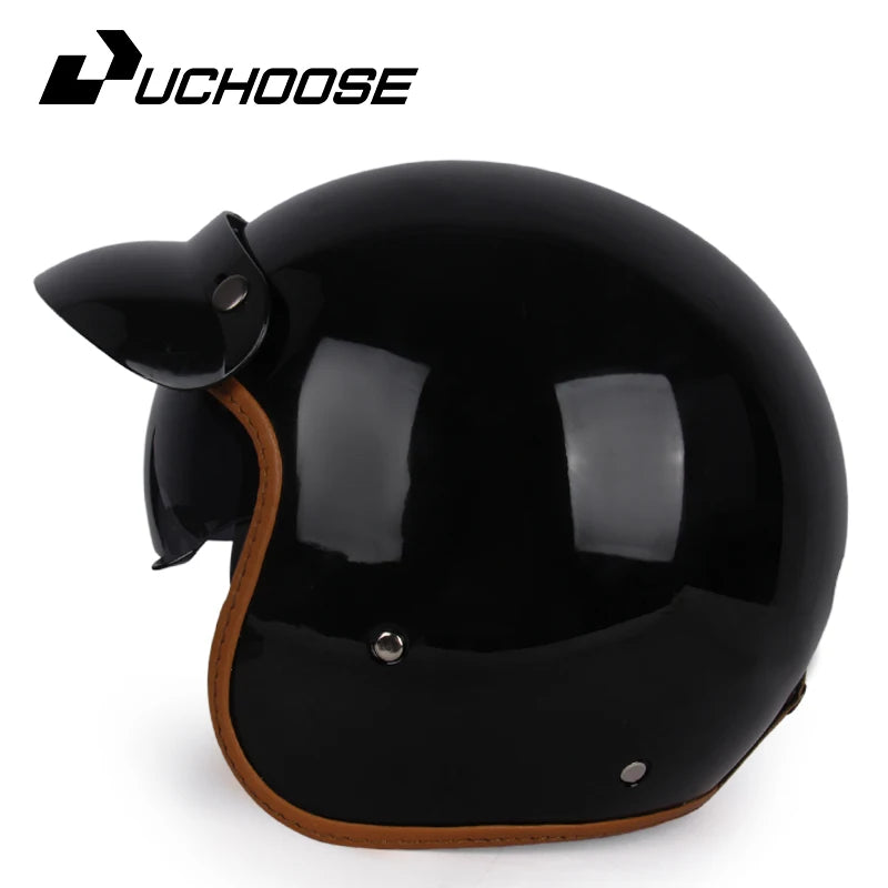 DOT Certificated Retro Motorcycle Helmet Cafe Racer Open Face Casco Moto Motorcycle Accessories Men Moto Helmets