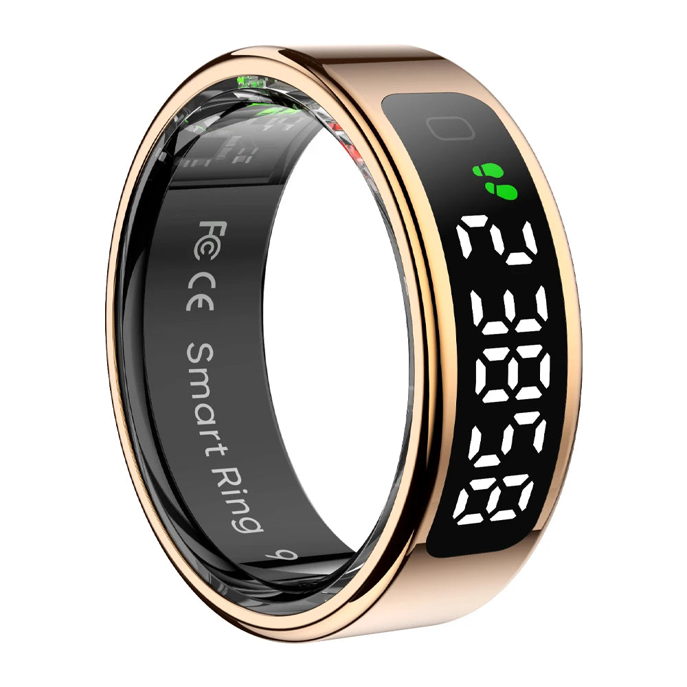 2026 COLMI R12 Smart Ring with Display Screen and Touch, Wireless Charging, Health Manager, 5 ATM Waterproof For Men Women