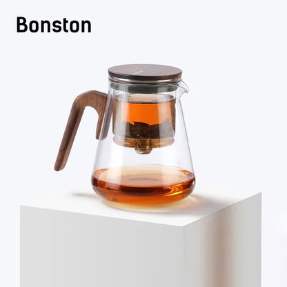 Bonston elegant cup insulation separation bubble teapot heat-resistant glass teapot simple filter tea cup 500ml