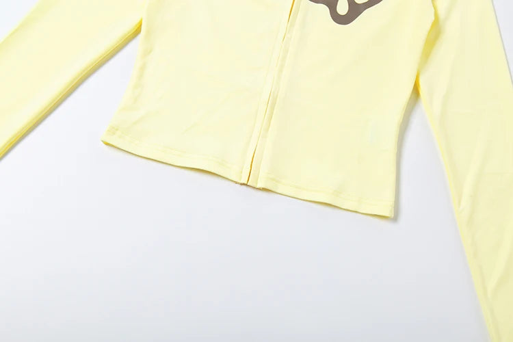 Weird Puss Letter Print Tracksuit 2-Piece Set Women Hooded Jacket+Leggings Matching Stretch Street Casual Sporty Slim Outfits