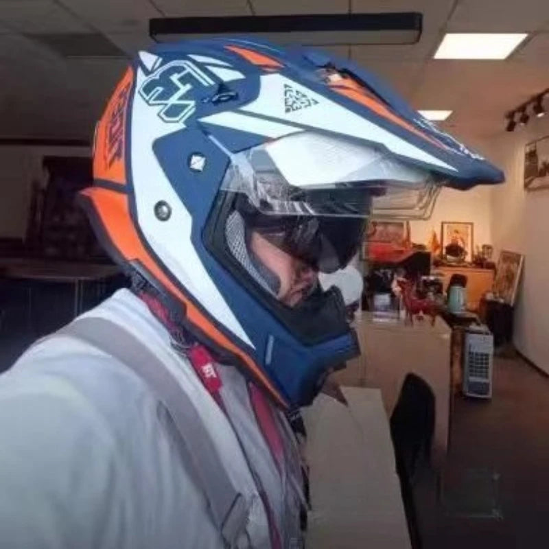Tiger JTO1 Adventure Motorcycle Helmet Dual SunVisor Helmet Size S-3XL Off-road Casco Moto Highly Breathable For  ADV Long Rides