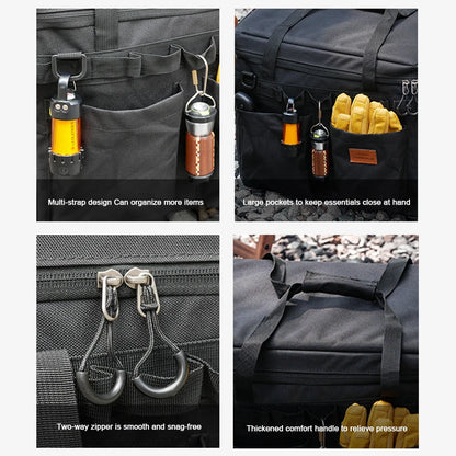 Camping Storage Bag Multifunctional Camping Cooking Utensil Organizer Large Capacity Waterproof Utility Camping Supplies