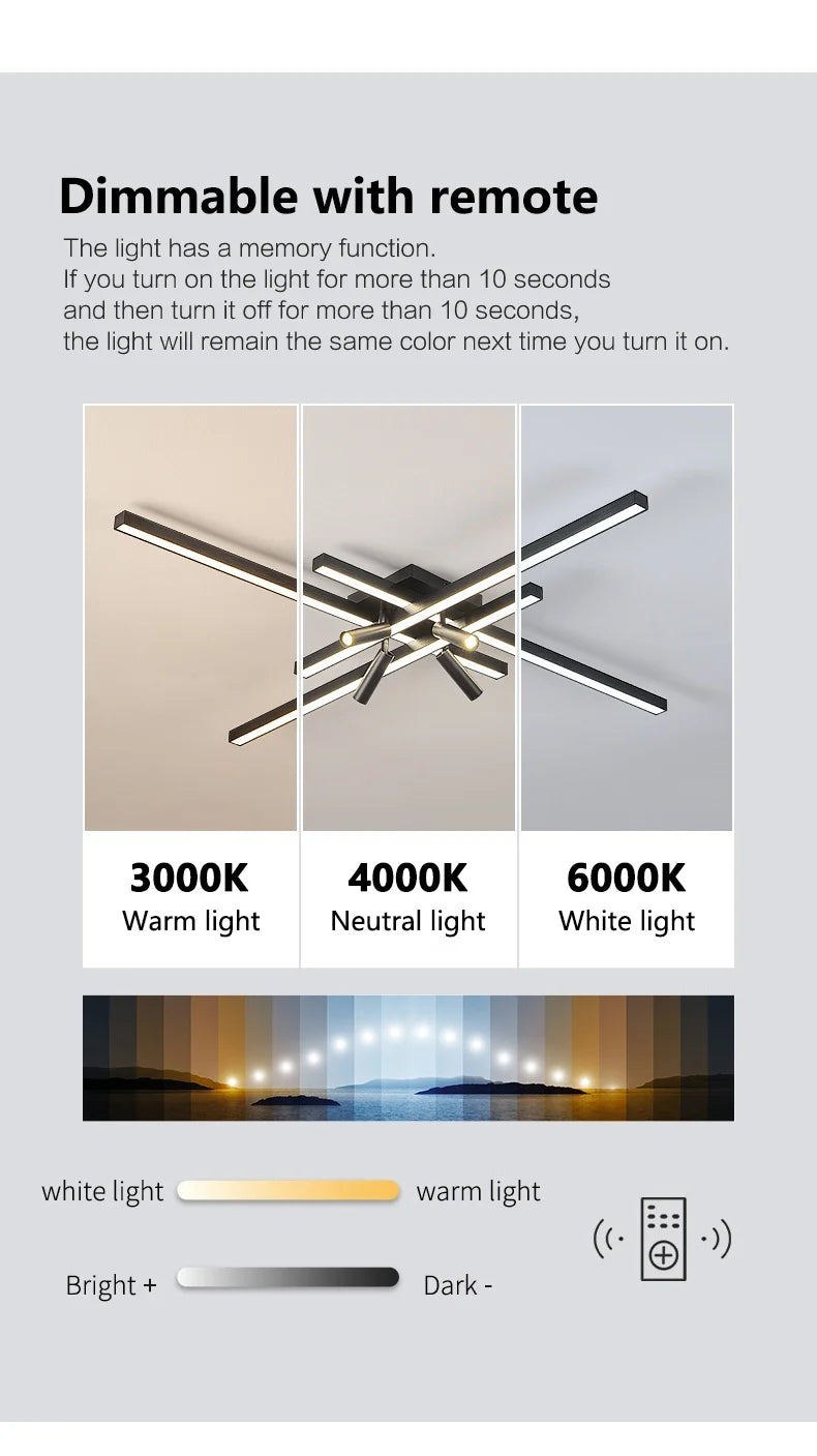Modern Minimalist Living Room Ceiling Lights Bedroom Long Line lamps LED Chandelier Hall Bedroom Indoor Lighting Decoration