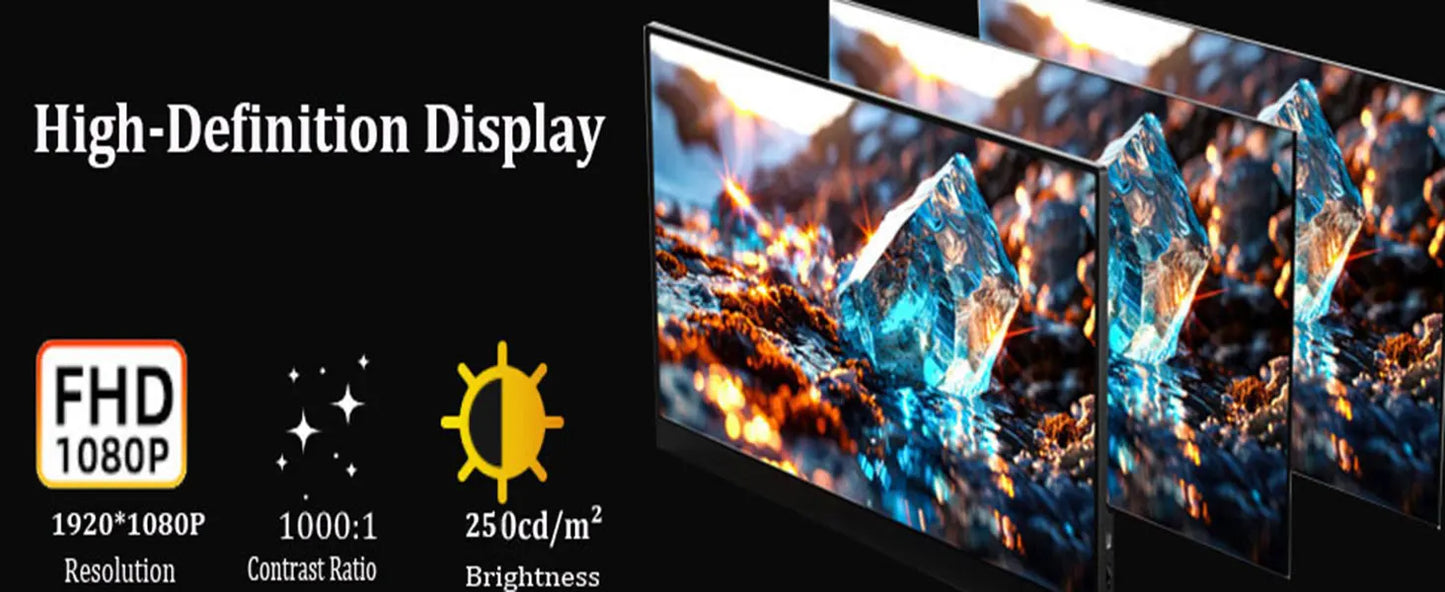 AHXJKA Portable Monitors 21.5/23.8/24.5 Inch 100sRGB Gaming phone Mobile Laptop Extender Second Screen For Steaam/PS4/5/TV/XBox