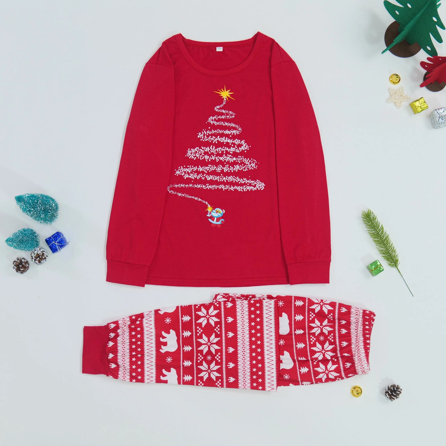 Christmas Family Matching Pajamas Set Firework Print Mom Dad Kids Home Clothes Warm Soft Sleepwear Baby&Dog Romper Pjs Xmas Look