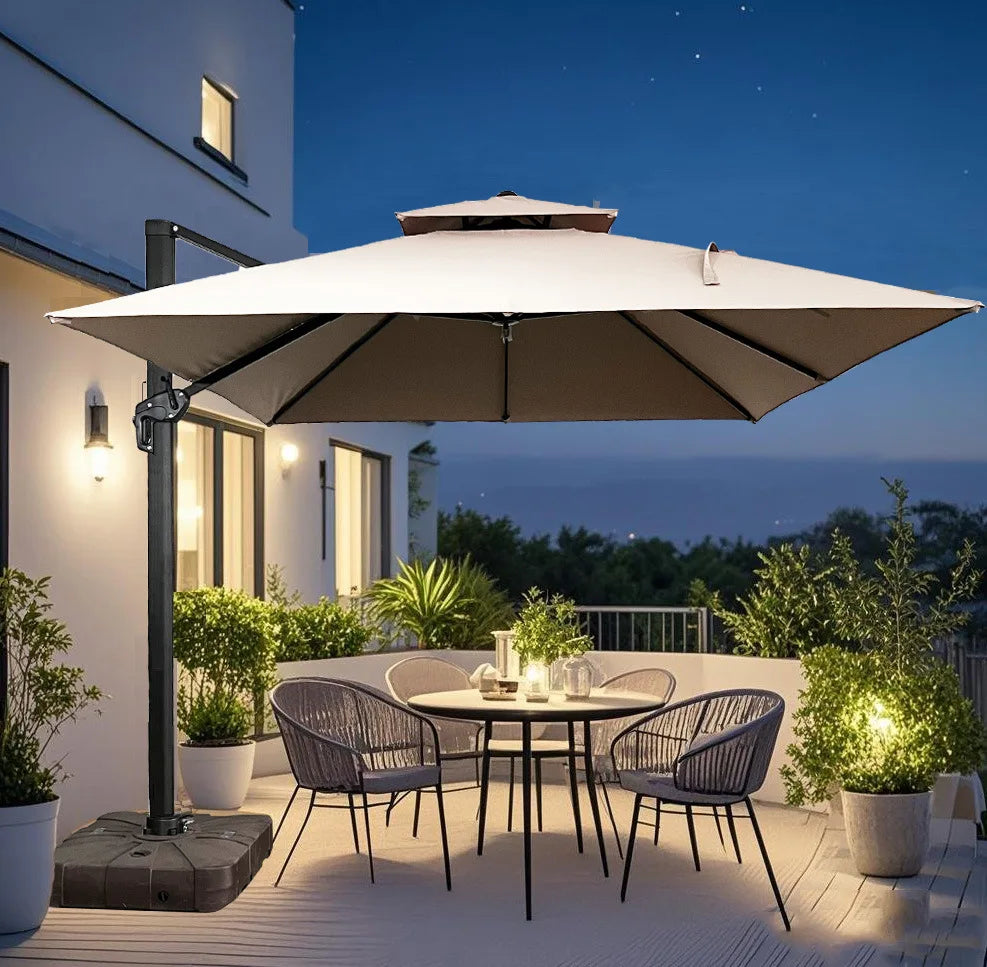 Outdoor parasol villa courtyard garden leisure home balcony sun protection waterproof cafe Roman umbrella wholesale
