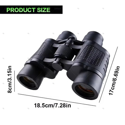 CAOX Professional Binoculars 80X80 Long Range 15000m HD Telescope Low light night vision for Hunting Camping Hiking Trave Sports