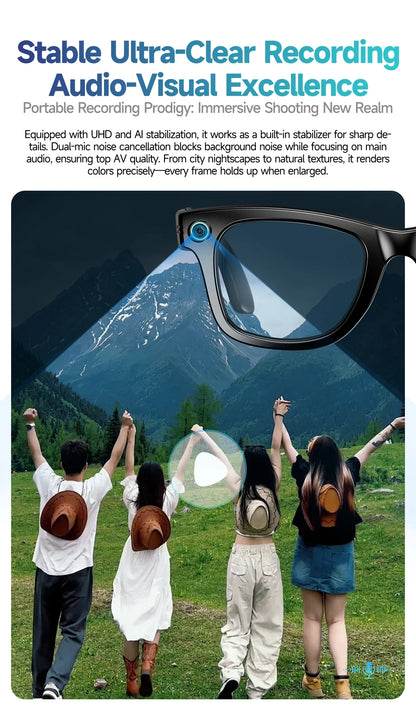4GB Smart AI Glasses 800W pixel AI Shooting Camera HD Photo Video Voice Call Translation IP67 Waterproof Bluetooth Glasses 2025