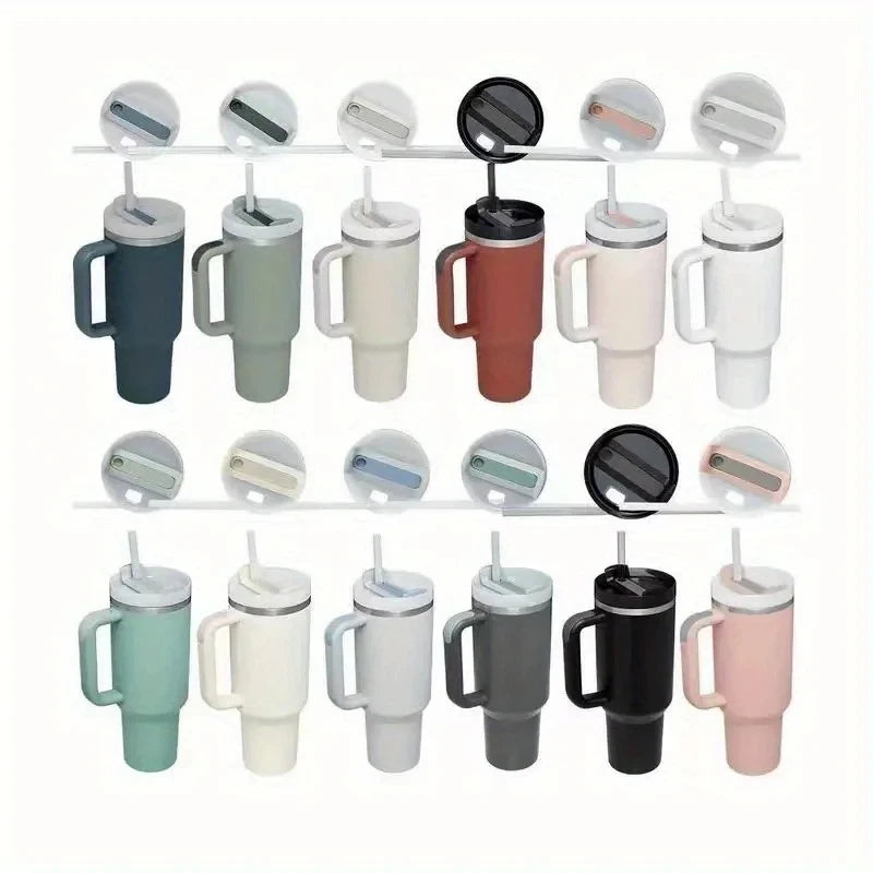 40oz H2.0, 304 Stainless Steel Vacuum Insulated Tumbler With Lid Straw For Water Cold Warm Thermal Coffee Car Cup