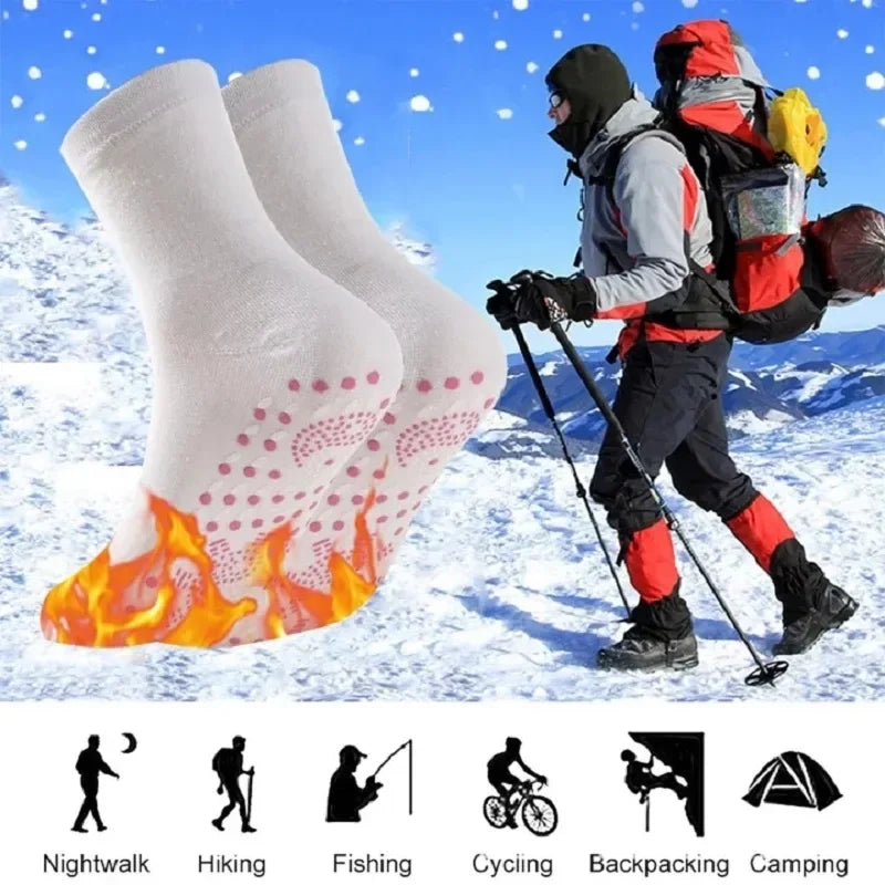 1/5pairs Tourmaline Heating Socks Winter Warm Thermal Health Care Socks Slimming Health Short Sock Magnetic Therapy Sock