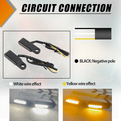 12V Mini 6 LED E24 Motorcycle Turn light Taillight Handle Bar Direction Warning Indicator Bumper Motocross Flash Side Lamp