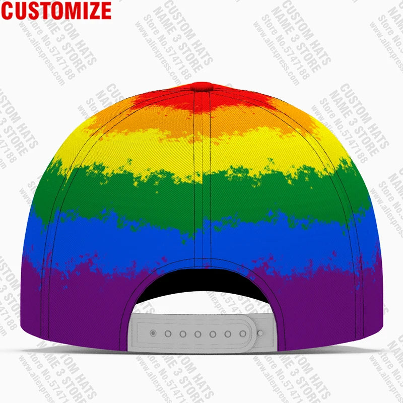 Rainbow Flag Baseball Cap Love Bisexual Gay Pride Hat Lesbian Lgbt Travel Philly Progress Six Colorful Peace Homosexual Headgear