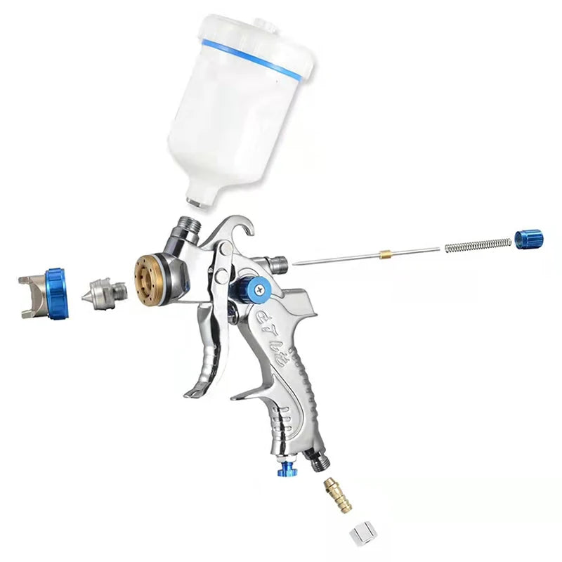HVLP Spray Gun Adjustable Metal Atomizing Spray Gun for Painting Aerograph Cars Tool Flow Control Sprayer Paint Airbrush Set