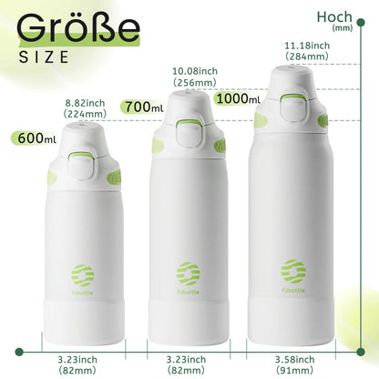 Fjbottle Magnetic Thermal Water bottle Leakproof Portable Thermo bottle For Sports Travel Camping 600ml/1000ml