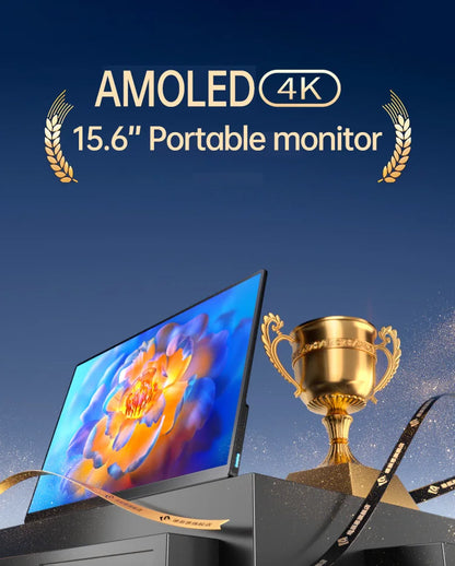 VCHANCE 15.6 Inch 4K Portable Monitor 3456*2160p 100%DCI-P3 500Nits Office Display for PC Laptop Phone XBox Switch Macbook