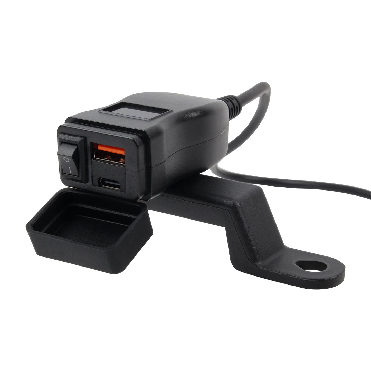 PD QC3.0 Motorcycle USB Fast Charger 12V Power Supply Adapter 60W Handlebar USB Type C Socket with Switch Voltmeter Waterproof