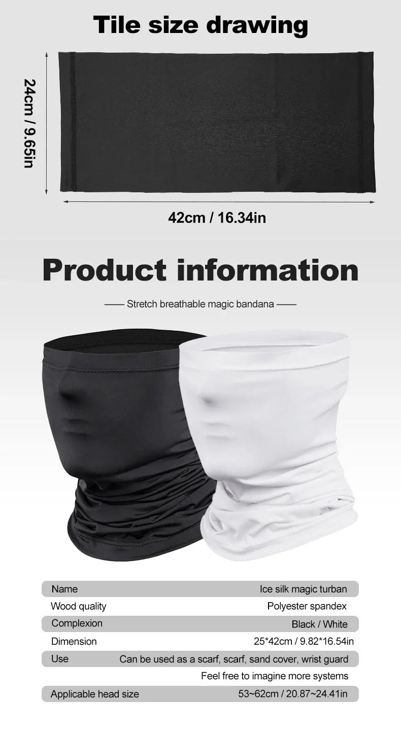 Cycling Face Mask Absorb Sweat Breathable Fishing Training Sport UV Face Scarf Neck Gaiter Summer Face Bandana Safety protection