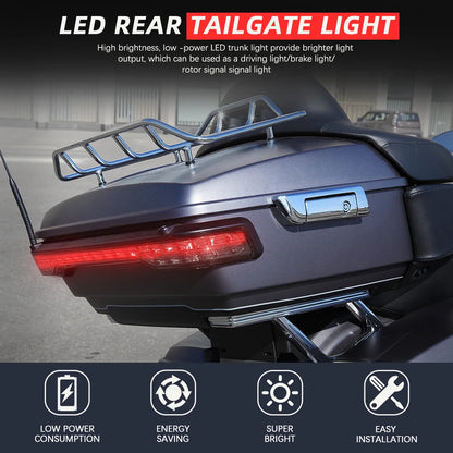 Motorcycle Tour-Pak King Rear LED Light Tour Pack Brake Turn Signals Tail Lamp For Harley Touring Road Electra Glide Ultra 2014