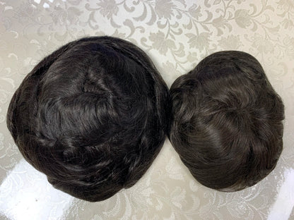 Front Swiss Lace Men's Capillary Prothesis Lace PU Man Toupee Human Hair Wigs Natural Hairline Indian Human Hair Wigs Natural