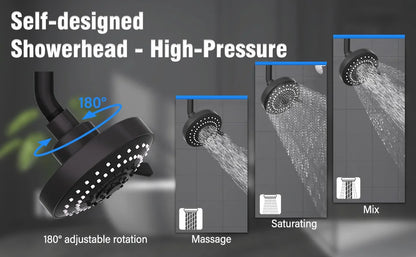 Tandem Shower Head for Couples, High Pressure Dual Shower Head, Double Shower Head for Two People, 2 Showerhead System